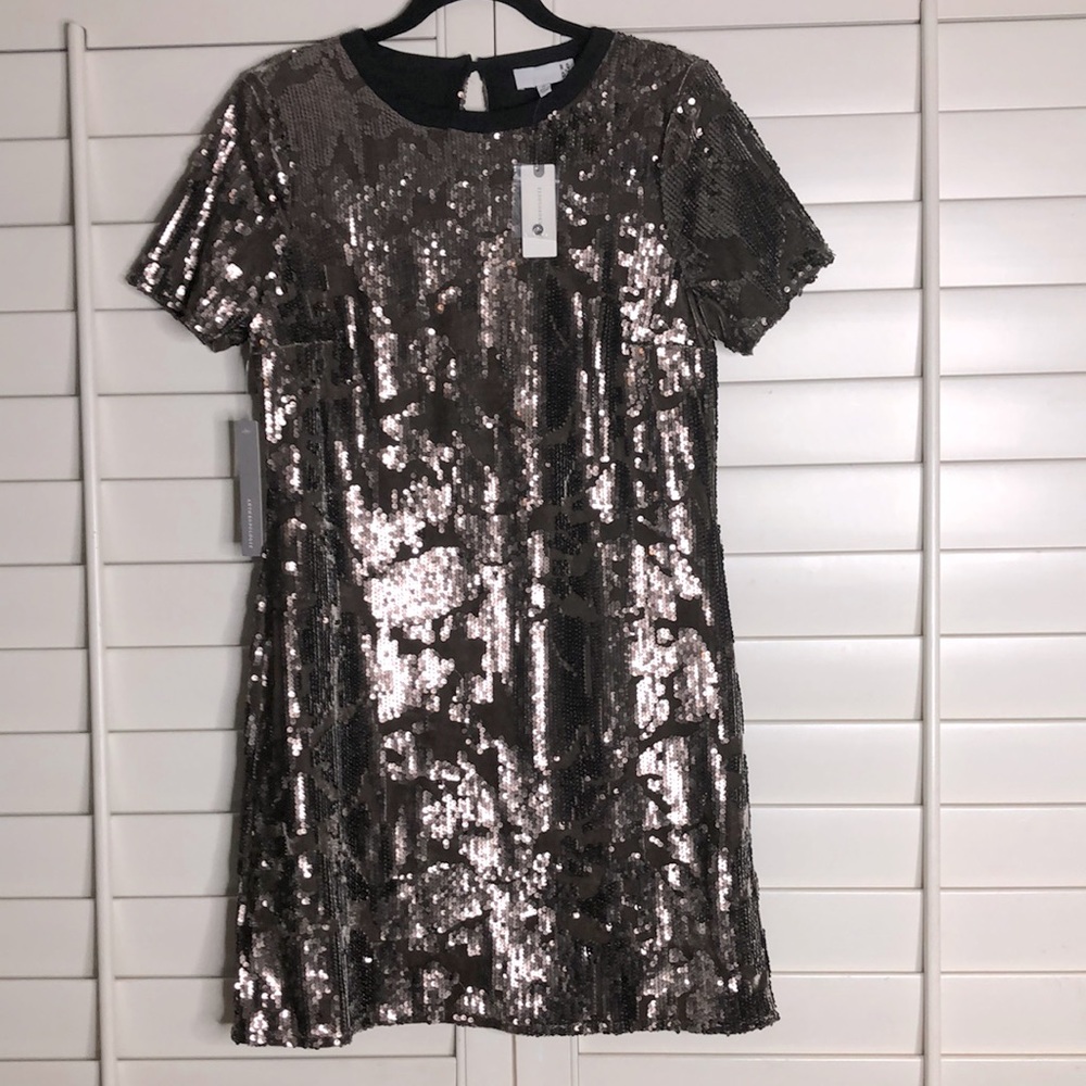 Ro & De Andi for Anthropologie Sequined Tee Shirt Dress